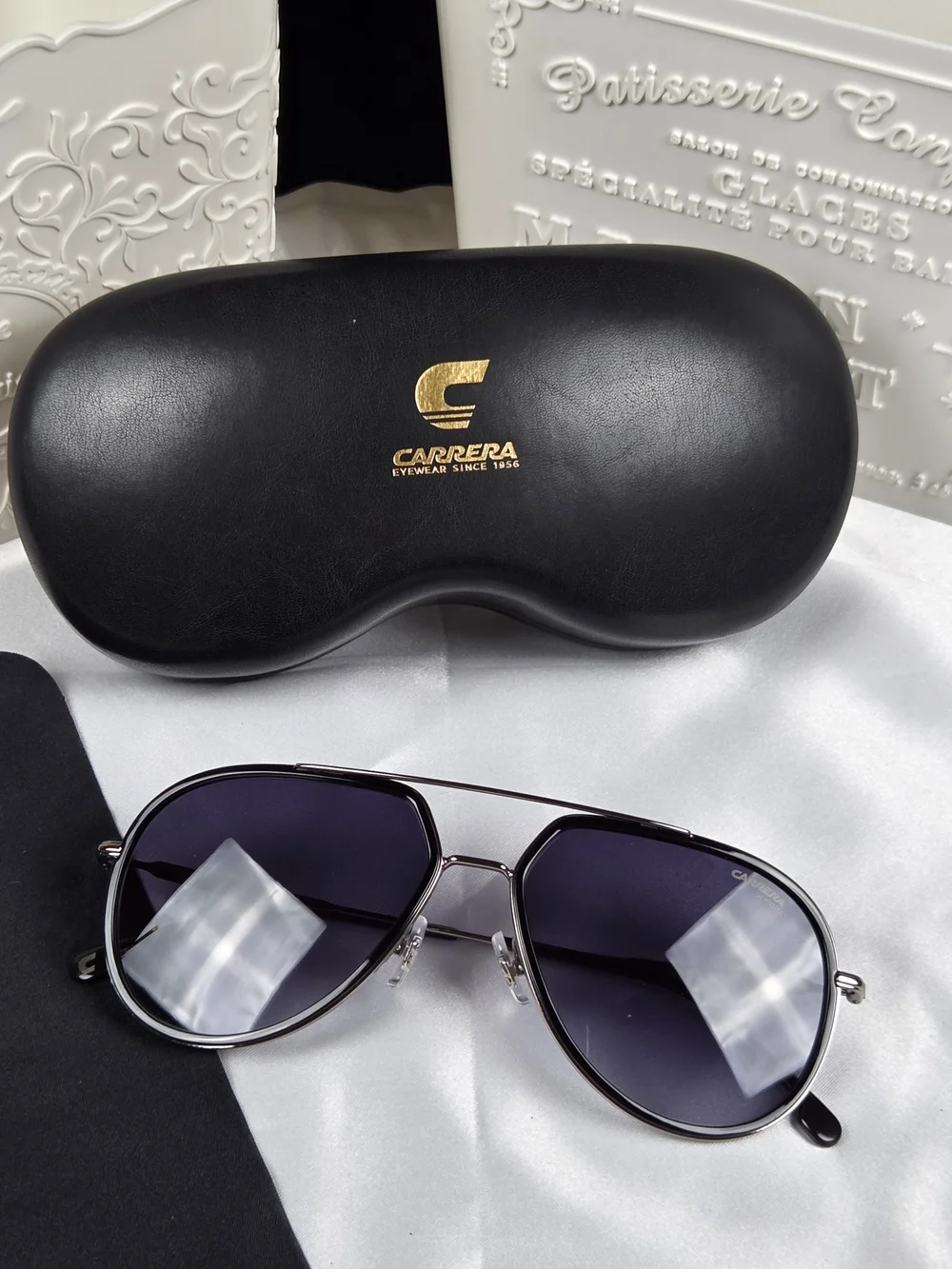 Carrera 295/S Aviator Sunglasses 58mm Gunmetal Gray Gradient Lenses w/ Case